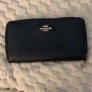 Coach Midnight Black Saffiano Wallet